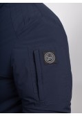 Blouson bord-côtes S4 grande taille bleu marine