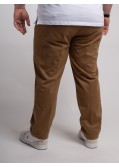 Pantalon chino Maneven grande taille noisette