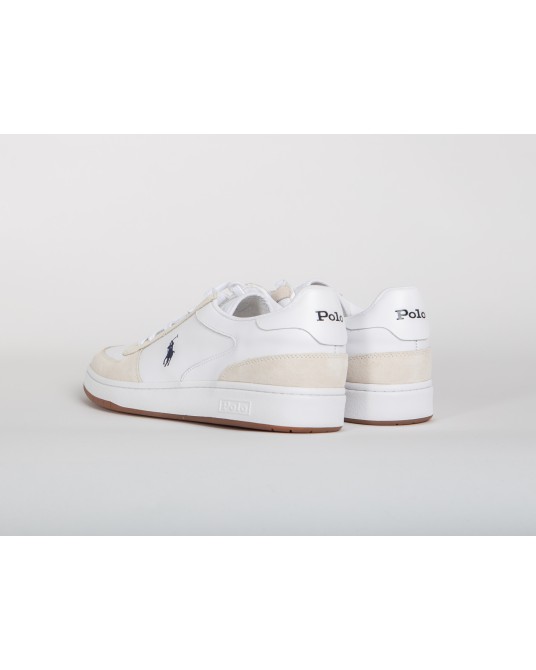 Sneakers Polo Court Ralph Lauren grande taille blanche