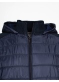 Blouson bimatière Duke grande taille bleu marine