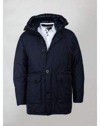 Parka longue Hastorg grande taille bleu marine