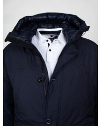 Parka longue Hastorg grande taille bleu marine