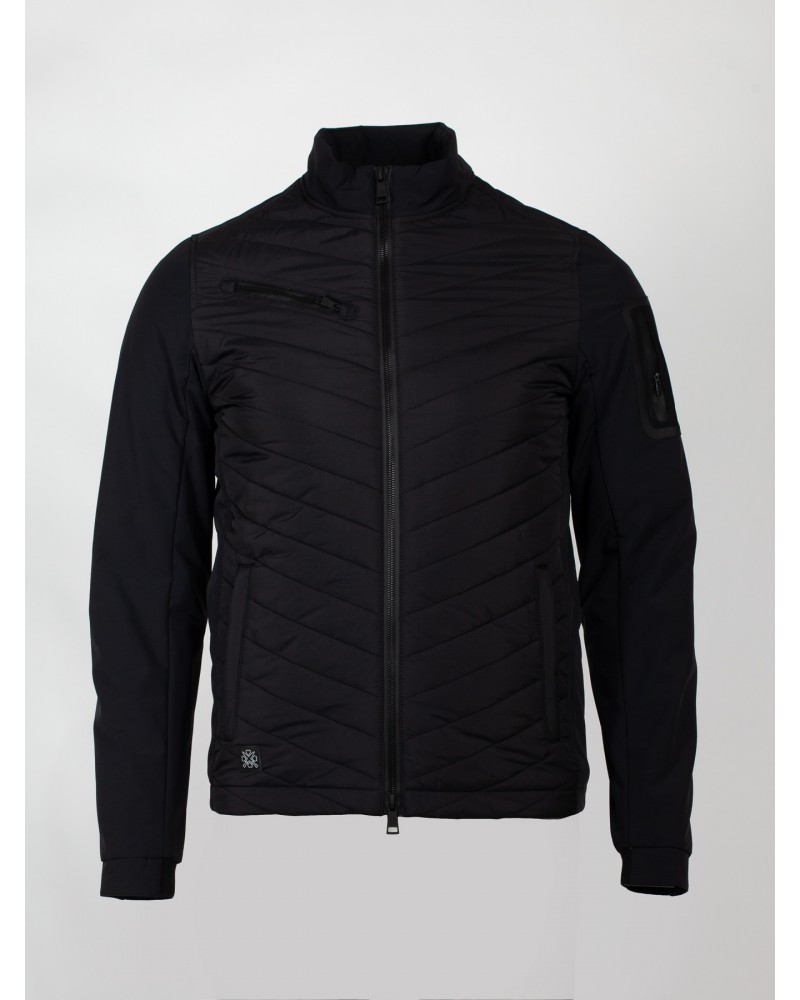 Blouson bimatière matelassé S4 grande taille noir