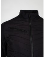 Blouson bimatière matelassé S4 grande taille noir