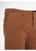 Pantalon chino peau de pêche 1214 grande taille noisette