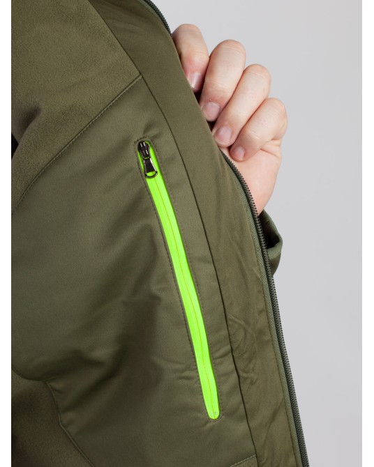 Veste bimatière Ralph Lauren grande taille vert kaki