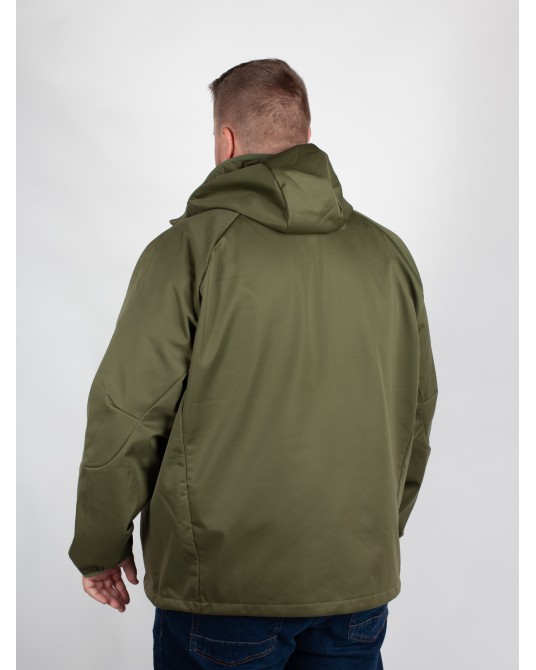 Veste bimatière Ralph Lauren grande taille vert kaki