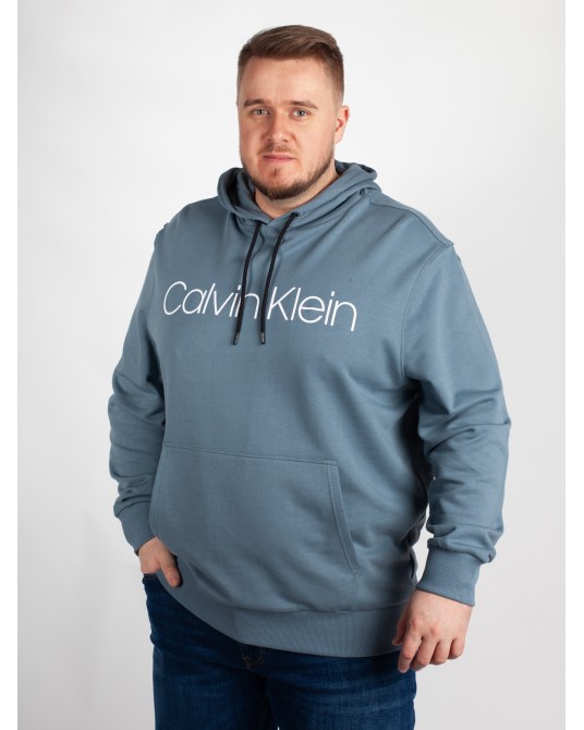 Sweat à capuche Calvin Klein grande taille gris