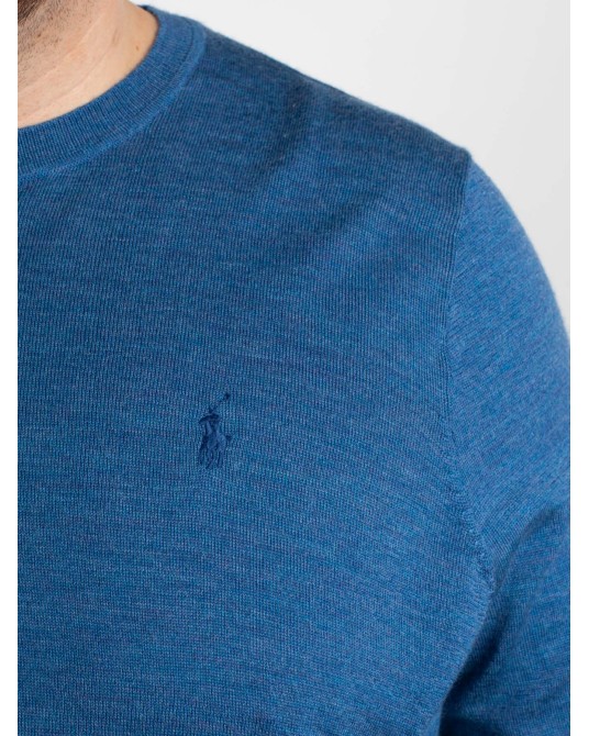 Pull mérinos Ralph Lauren grande taille bleu