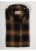 Chemise flanelle MN03 grande taille à carreaux ocre