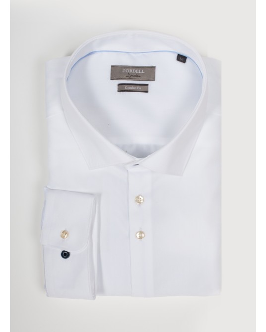 Chemise chevronJ.Ordell grande taille blanc