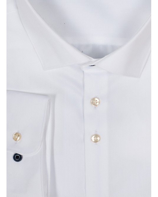 Chemise chevronJ.Ordell grande taille blanc