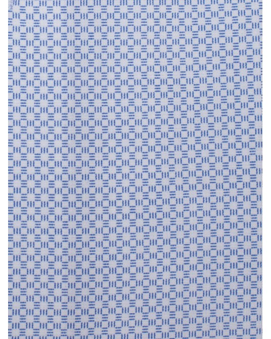 Chemise micro motif J.Ordell manches extra-longues 72 cm bleu 