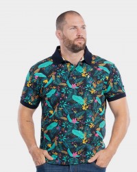 Polo piqué tropical grande taille vert