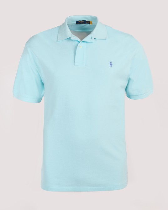 Polo piqué grande taille turquoise