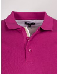 Polo oxford mercerisé grande taille framboise