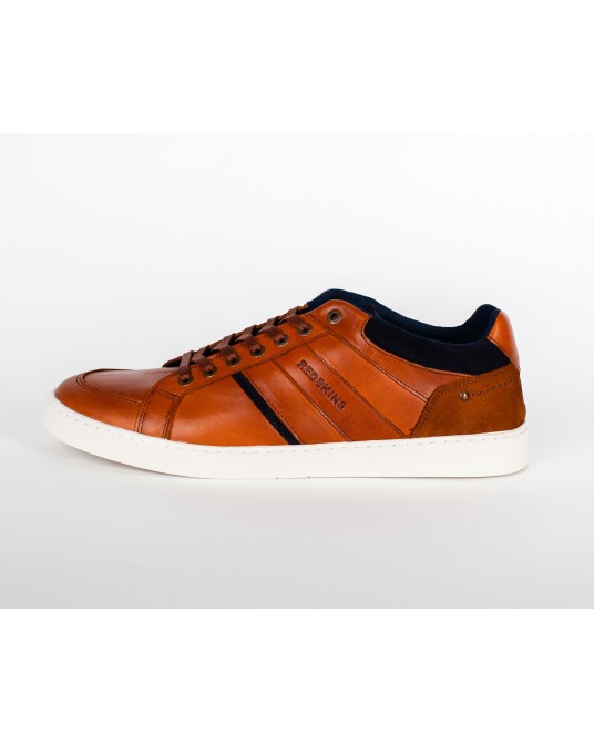 Sneakers en cuir Ixia grande taille cognac