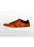 Sneakers en cuir Ixia grande taille cognac