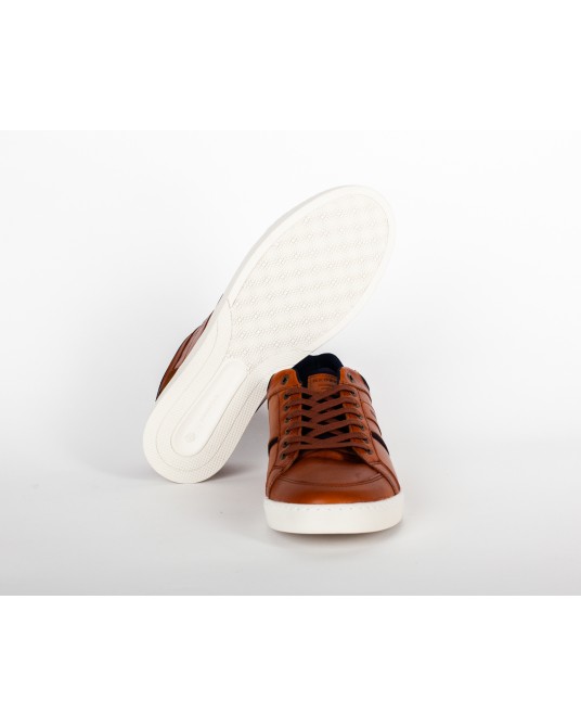 Sneakers en cuir Ixia grande taille cognac