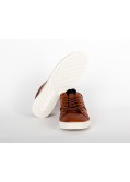 Sneakers en cuir Ixia grande taille cognac