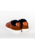 Sneakers en cuir Ixia grande taille cognac