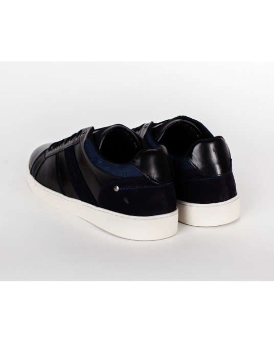 Sneakers en cuir Ixial grande taille bleu marine