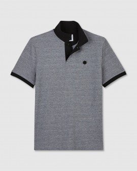 Polo oxford grande taille anthracite