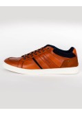 Redskins Sneakers en cuir Ixia grande taille cognac - Size-factory