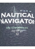 Tee shirt Nautical grande taille bleu marine