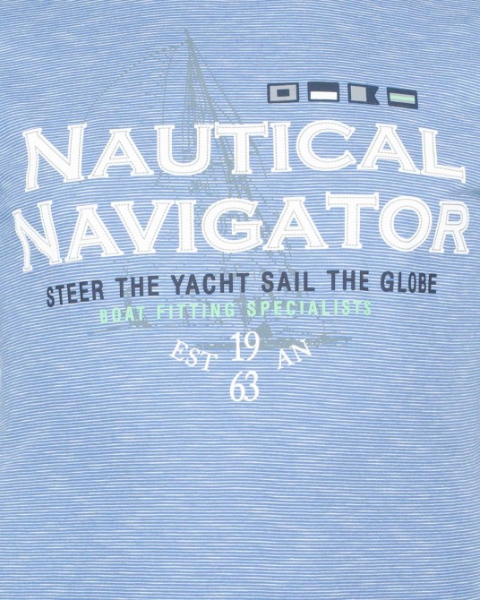 Tee shirt Nautical grande taille bleu