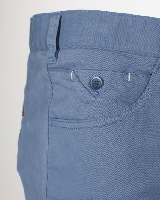 Pantalon chino twill grande taille bleu