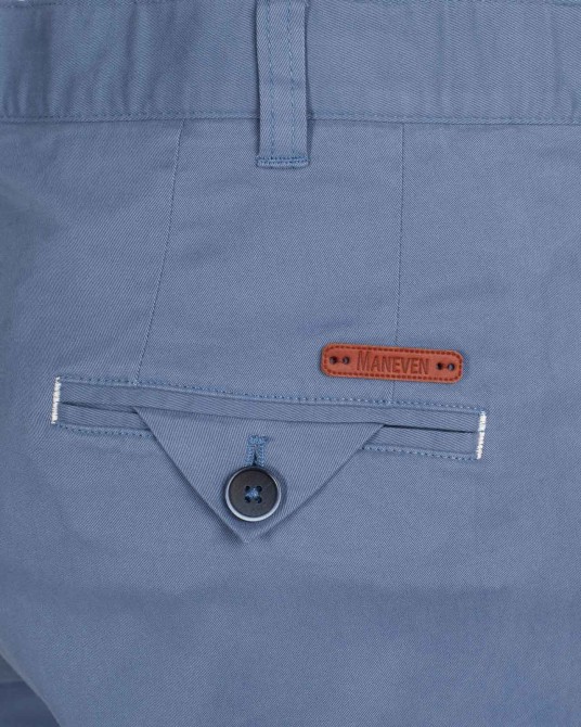 Pantalon chino twill grande taille bleu