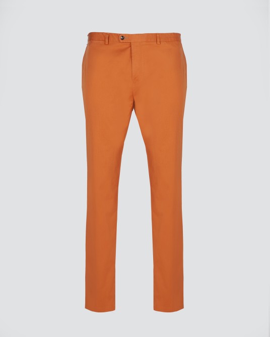 Pantalon chino Genua grande taille orange