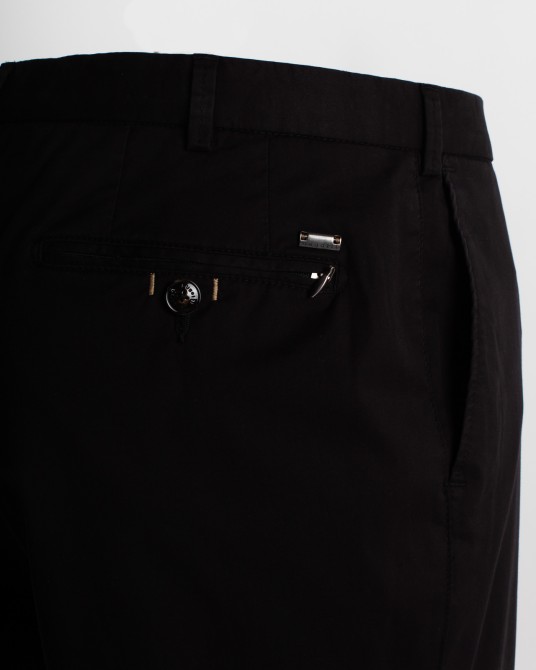 Pantalon chino Genua grande taille noir