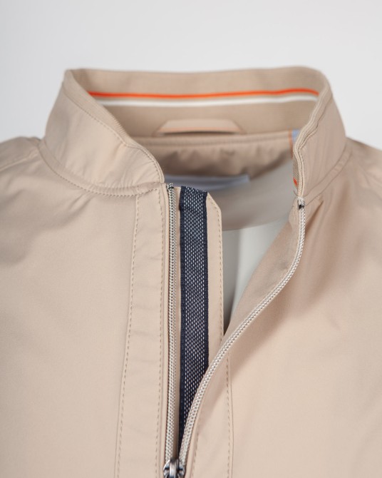 Blouson imperméable grande taille beige