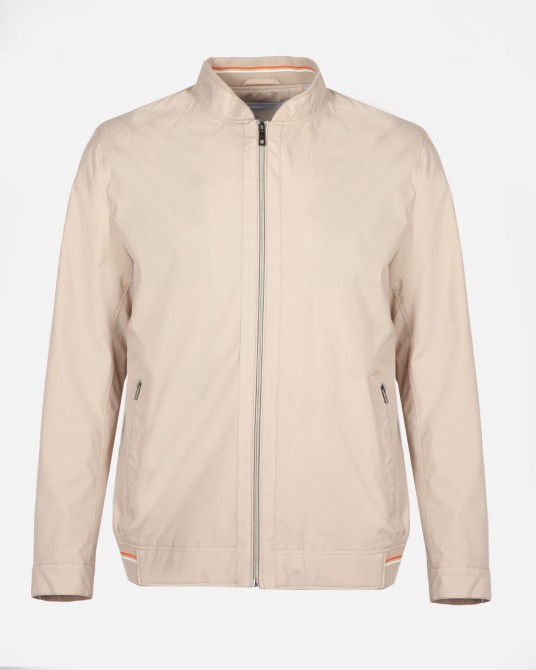 Blouson imperméable grande taille beige