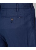 Short chino en lin tencel grande taille bleu marine