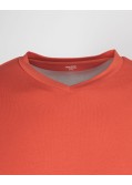 Tee-shirt col V jersey grande taille orange