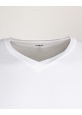 Tee Shirt col V blanc pour homme grand