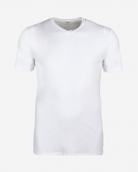 Tee Shirt col V blanc pour homme grand