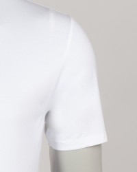 Tee Shirt col V blanc pour homme grand