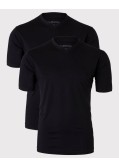 CASA MODA Lot 2 tee shirts grande taille Col V Noir en coton uni