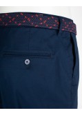 Pantalon chino twill grande taille avec ceinture bleu marine