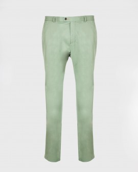Pantalon chino Genua grande taille vert tilleul