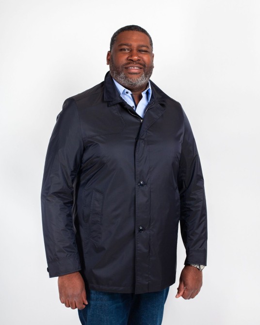 Imperméable grande taille bleu marine