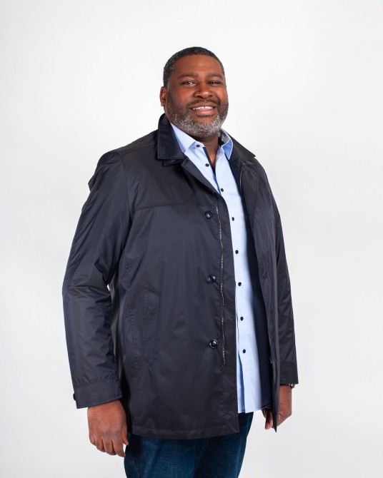 Imperméable grande taille bleu marine