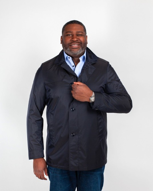 Imperméable grande taille bleu marine