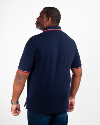 Polo piqué grande taille bleu marine