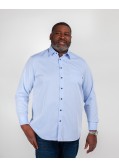 Chemise popeline grande taille bleu