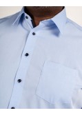 Chemise popeline grande taille bleu